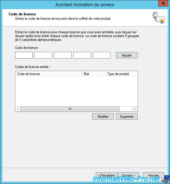 vérification de l'installation du serveur de licences de paradigme visuel