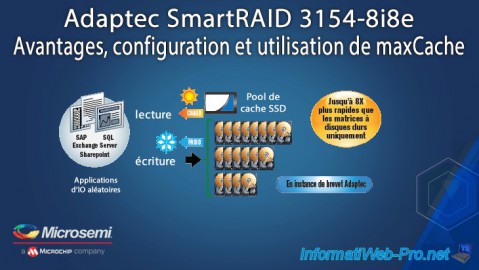 Avantages, configuration et utilisation de la fonctionnalité maxCache via maxView du contrôleur Adaptec SmartRAID 3154-8i8e