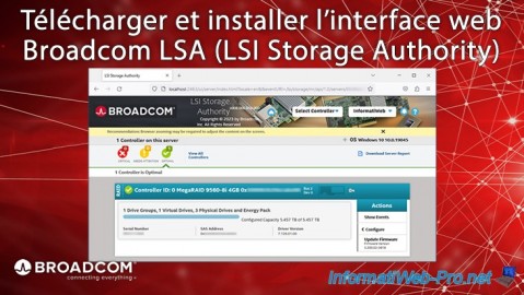 Télécharger et installer l'interface web Broadcom LSA (LSI Storage Authority)