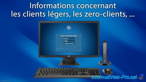 Informations concernant les clients légers, les zero-clients et les protocoles utilisés