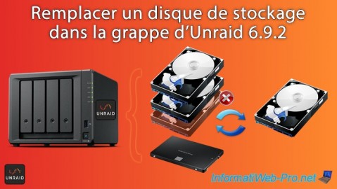 Remplacer un disque de stockage dans la grappe d'Unraid 6.9.2