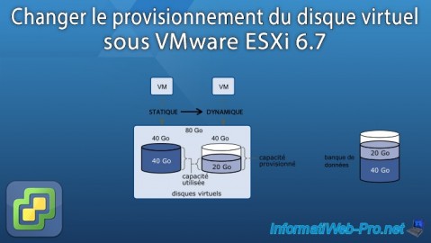 Changer le type de provisionnement du disque virtuel (VMDK) sous VMware ESXi 6.7