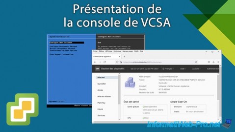 VMware vSphere 6.7 - Présentation de la console de VCSA
