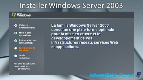 Installer Windows Server 2003