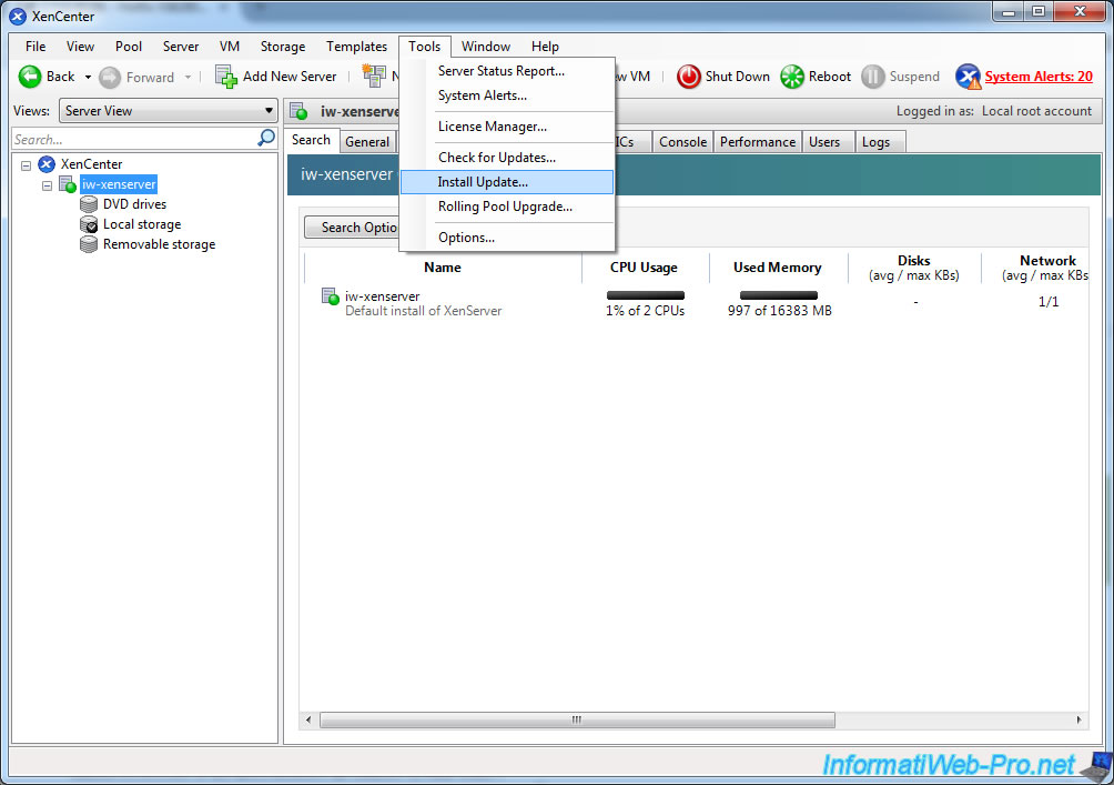 Xenserver: How to see local storage disk space used on command