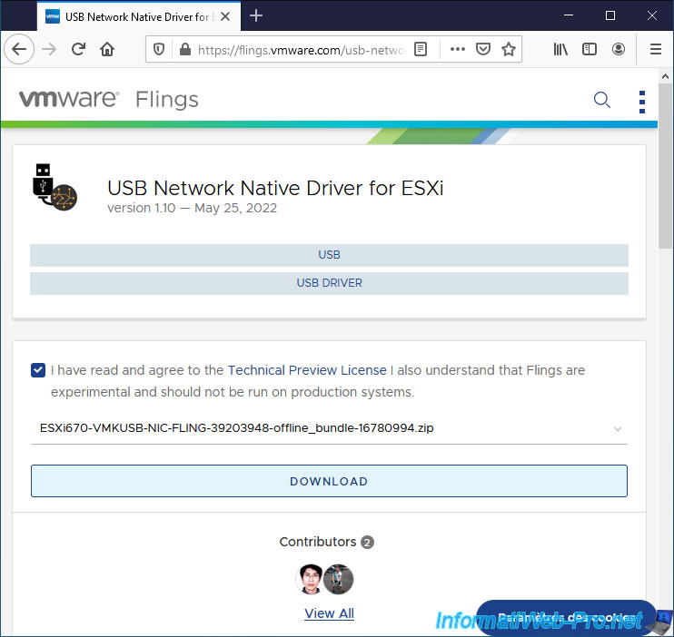 esxi add network adapter driver