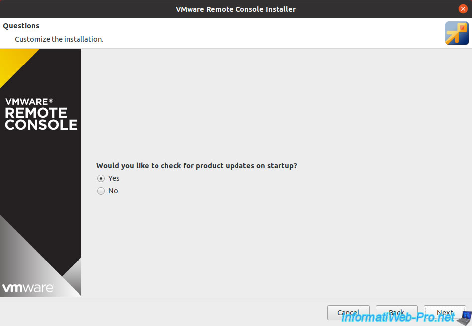 VMWARE Remote Console.