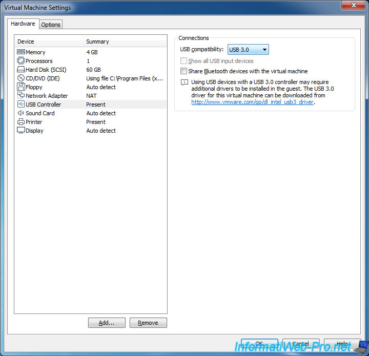 latin mekanisk Højttaler Use an USB 3.0/3.1 controller in a Windows 7 virtual machine with VMware  Workstation 16 or 15 - VMware - Tutorials - InformatiWeb Pro